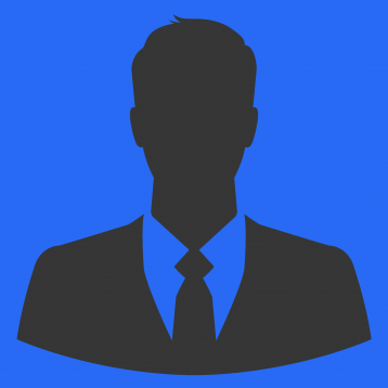 Businessman silhouette as avatar or default profile picture