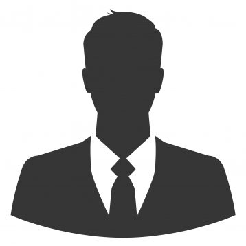 Businessman silhouette as avatar or default profile picture